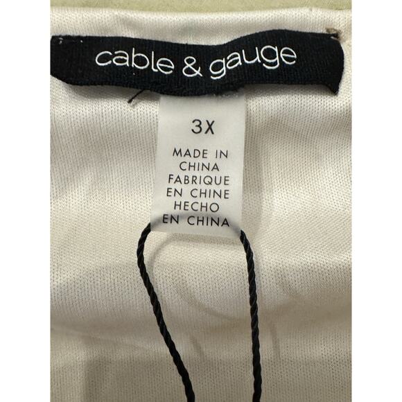 Cable & Gauge Sequin Special Occasion Blouse Top Shirt Sz 3X plus Christmas NYE - Picture 7 of 11